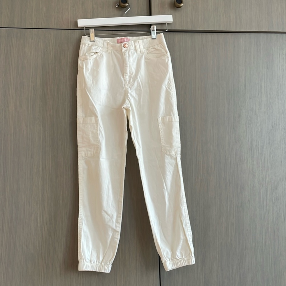BCBG Girls white cargo pants